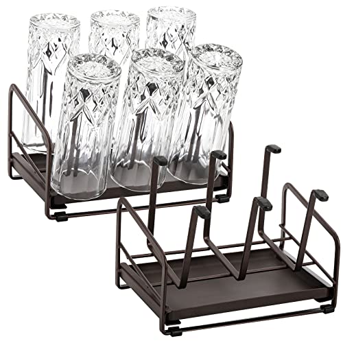 Lyellfe Cup Drying Rack with Drain Tray