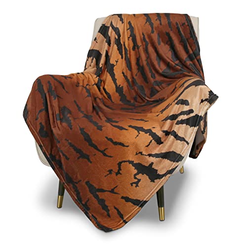 MACEVIA Tiger Print Flannel Fleece Throw Blanket