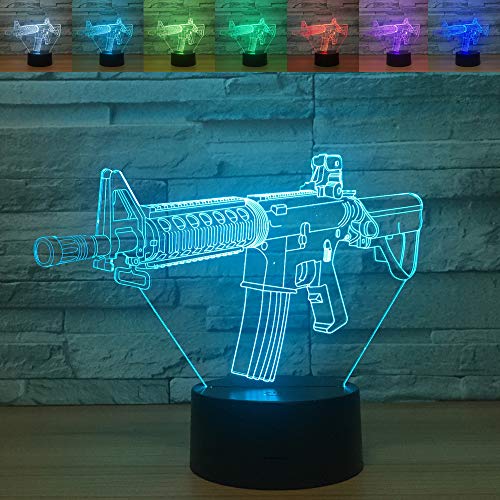 Machine Gun 3D Led Lamp