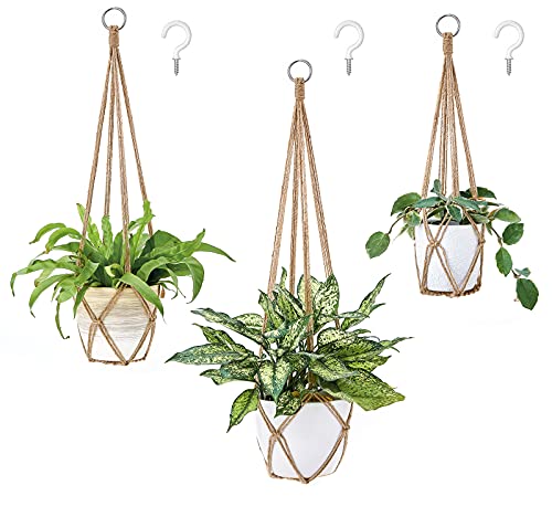 Macrame Plant Hanger Set with Hooks