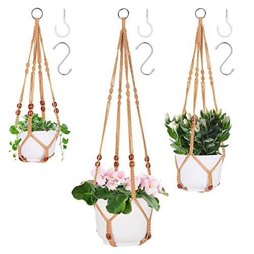 Macrame Plant Hangers for 5-10 Inch Pots