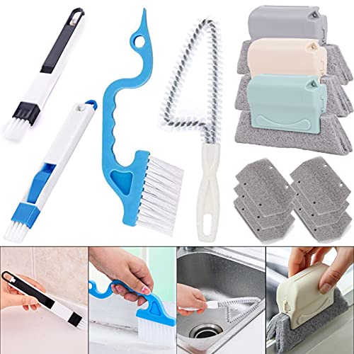 6 PCS Gap Cleaning Brush Hand-held Crevice Cleaning Tool Hard-bristled  Window Groove Cleaning Brush, Small Crevice Cleaning Brushes for Blind