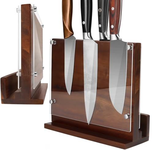 Magnetic Knife Block with Cutting Board Slot