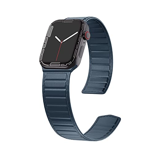Magnetic Leather Bands for Apple Watch - Baltic Blue
