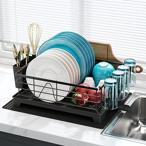 Kitsure Dish Drying Rack- Space-Saving Dish Rack with a Cutlery Holder for  Kitchen Counter Durable Stainless Steel - AliExpress