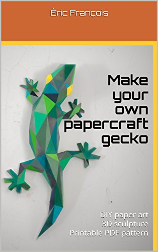 Make your papercraft lizard: 3D puzzle | Paper sculpture | Papercraft template (Ecogami Papercraft)