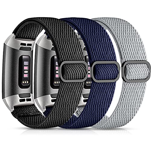 Maledan Elastic Band for Fitbit Charge 3 and Charge 4