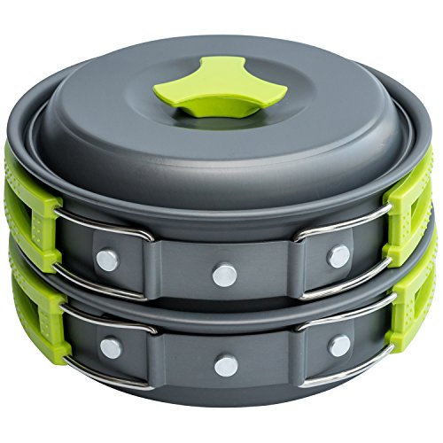 MalloMe Camping Cookware Mess Kit for Backpacking Gear