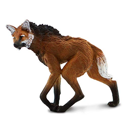 Maned Wolf Figurine - Lifelike 4" Model Figure