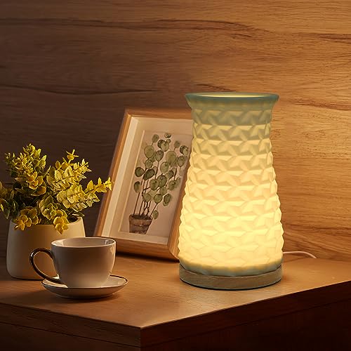 MANGOKKA 10 Way Dimmable Bedside Lamp with Woodbase