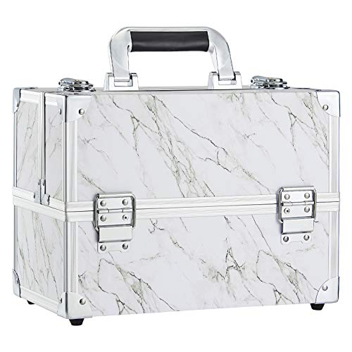 Marble Leather Cosmetic Organizer Case