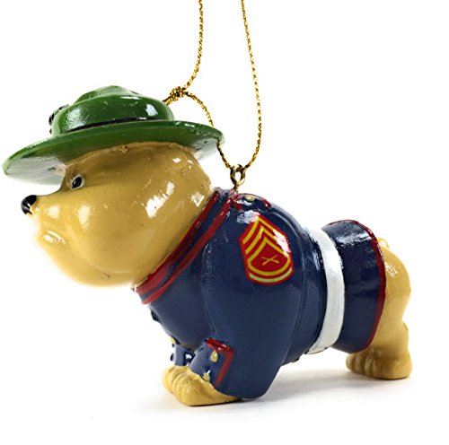 Marine Corps Resin Bulldog Ornament