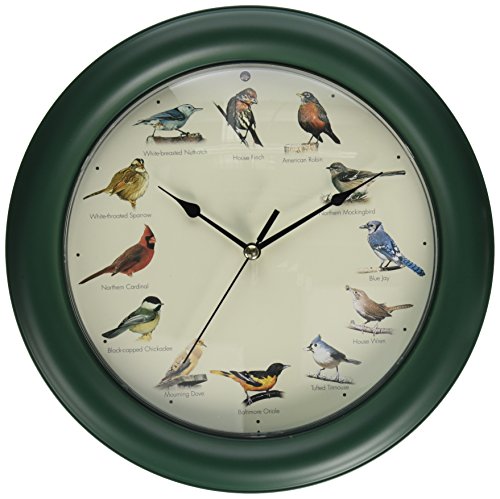 Mark Feldstein Original Singing Bird Clock, 10.7-Inch