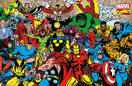 Marvel Comics - Retro Lineup Wall Poster