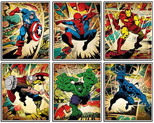 Marvel Superhero Watercolor Posters Set