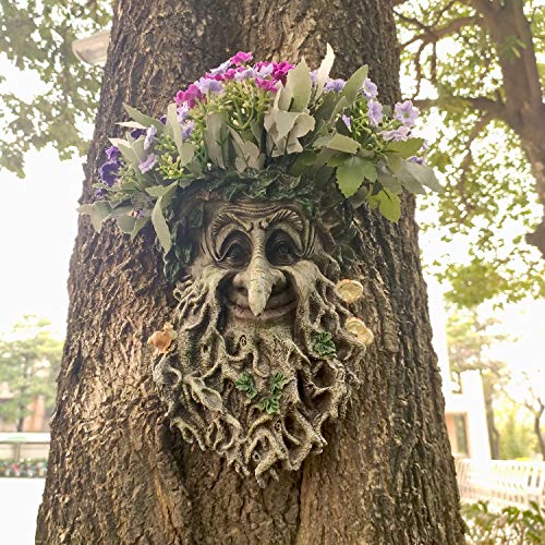 MARYTUMM Tree Face Decor Sculpture Flower Planter Pot