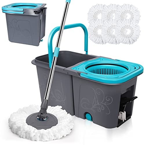 Mastertop Spin Mop and Bucket with Wringer Set