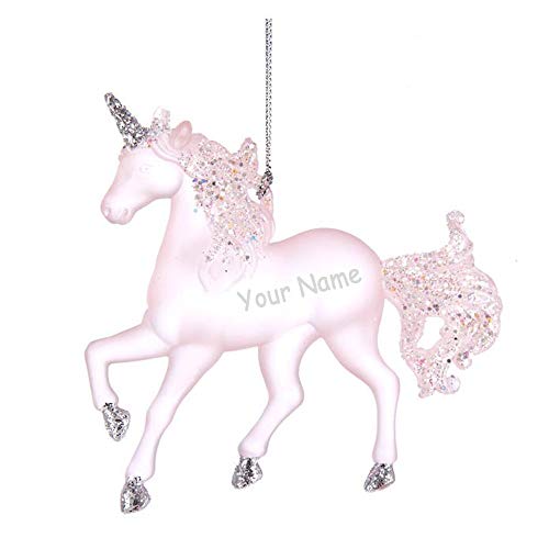 Matte Pink Unicorn Christmas Ornament