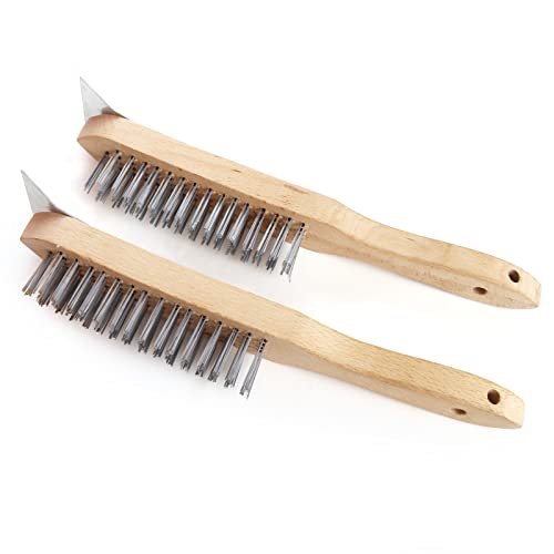 MAXMAN 12 Inch Stainless Steel Wire Brush Set