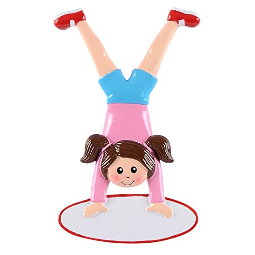 MAXORA Gymnast Handstand Christmas Tree Ornament - Personalized Tumbling Girl Ornament