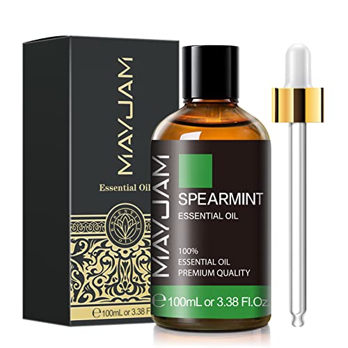 MAYJAM Spearmint Essential Oil: Pure and Pleasant Aroma with Long-lasting Scent