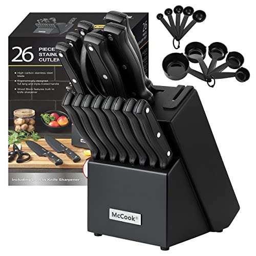McCook Knife Set with Block and Built-in Sharpener