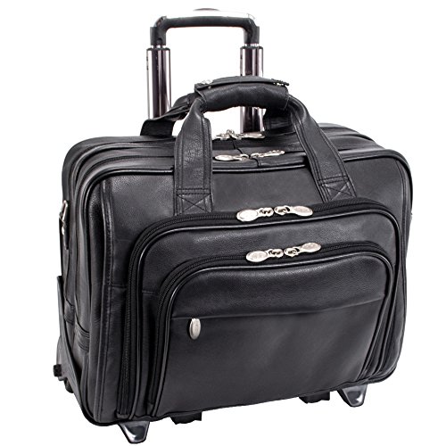 McKlein USA McKlein Black Gold Coast 17-inch Detachable-wheeled Laptop Case