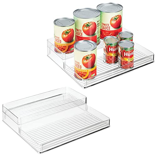 mDesign Kitchen Storage Organizer Shelves - Clear