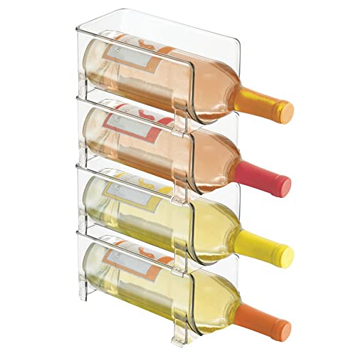 mDesign Plastic Free-Standing Wine Set Rack Storage Organizer