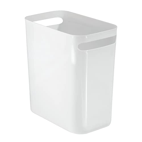 mDesign Plastic Slim 2.5 Gallon Trash Can - Compact and Versatile Waste Solution