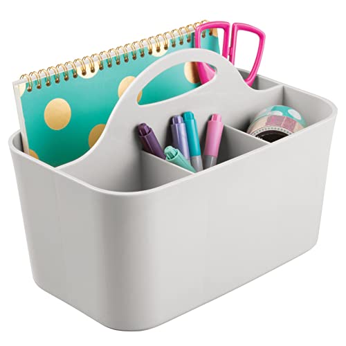 mDesign Plastic Small Office Storage Organizer Caddy - Versatile and Portable