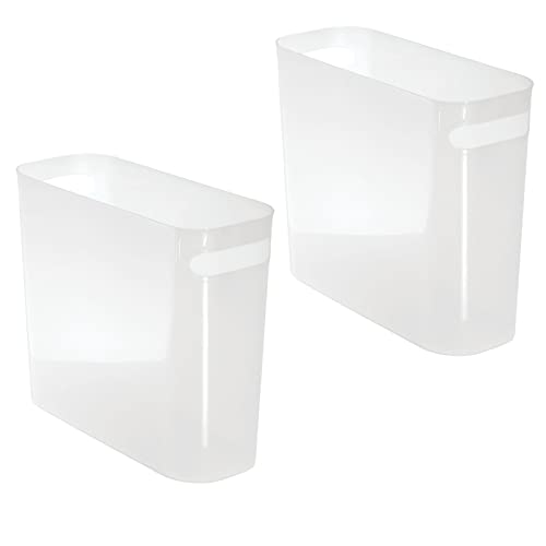 mDesign Plastic Small Trash Can - Compact and Versatile Waste Solution
