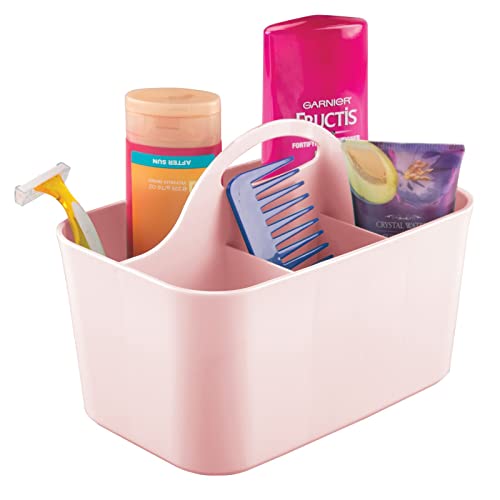 mDesign Shower/Bath Storage Organizer Caddy Tote with Handle