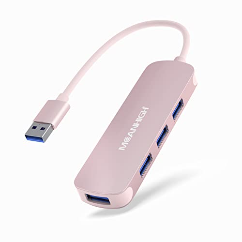 MEANHIGH 4 Port USB Hub for Laptop Multiport