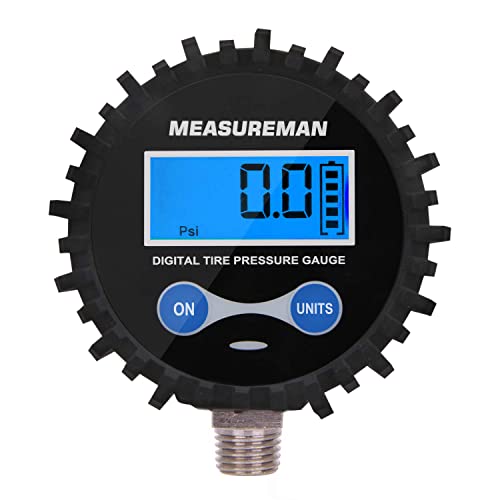 MEASUREMAN 2-1/2" Dial Size Digital Air Pressure Gauge