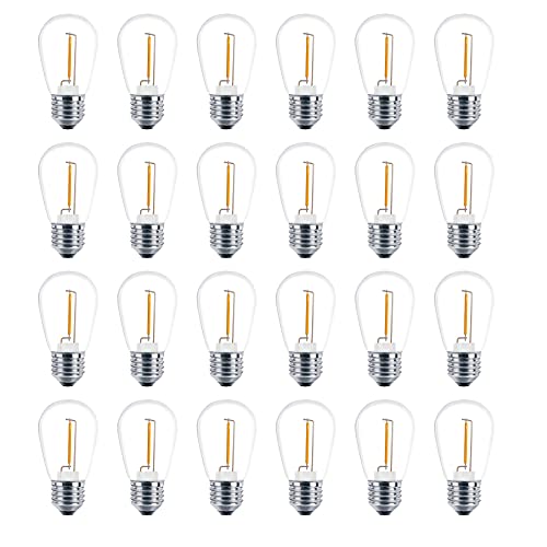 Meconard 24 Pack LED S14 Replacement Light Bulbs