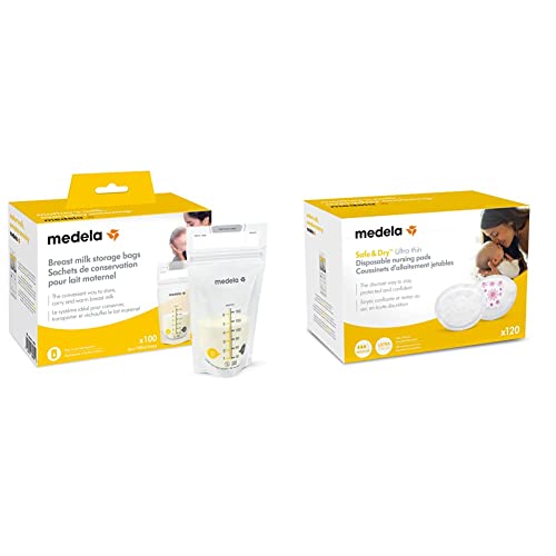 Medela Breast Milk Storage Bags and Disposable Nursing Pads