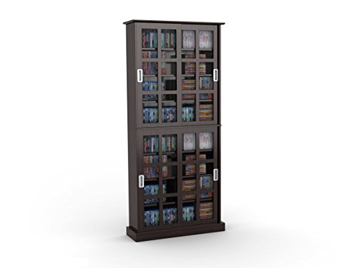Media Storage Cabinet with Sliding Doors