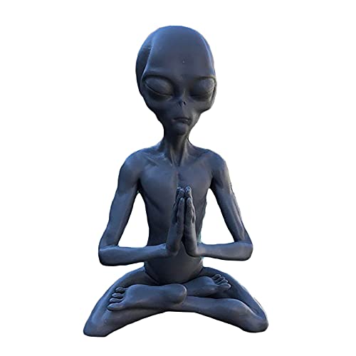 Meditating Alien Garden Sculptures & Statues