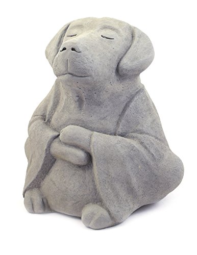 Meditating Dog - Cast Stone Garden Sculpture: Large & Durable