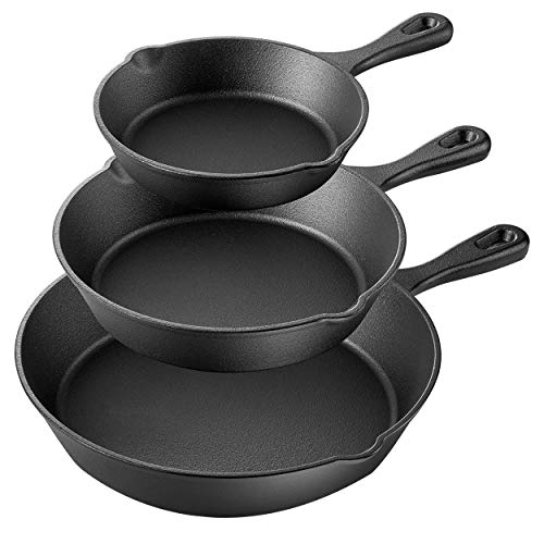 MegaChef Skillet Trio Pre-Seasoned Cookware Set