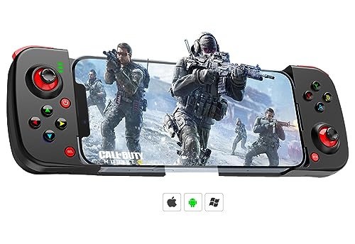 Megadream Mobile Game Controller Gamepad for iPhone iOS Android PC: Works with iPhone13/12/11/X, iPad, Samsung Galaxy, TCL, Tablet, Apex Legends, Call of Duty - Wireless Connection (Black)