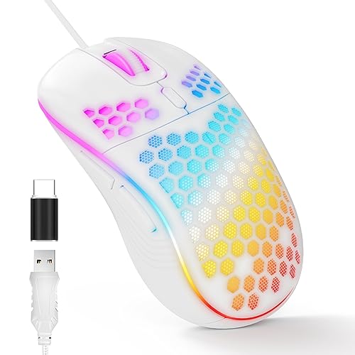 MELOGAGA Honeycomb Wired Gaming Mouse