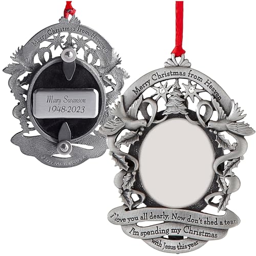 Memorial Christmas Ornament - Sympathy Ornament - Engraved - with Box and Poem