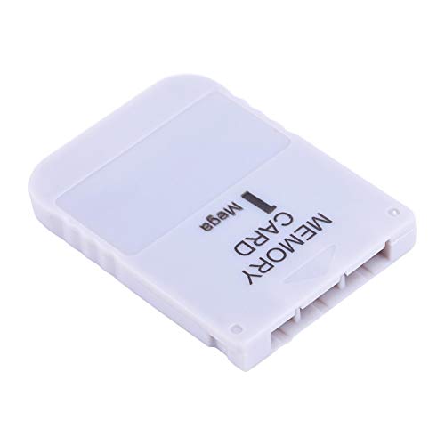 Memory Card for PS1, White 1MB High Speed Game Memory Card Stick for Playstation 1 One PS1 Games PS1 Memory Card Original Playstation Card
