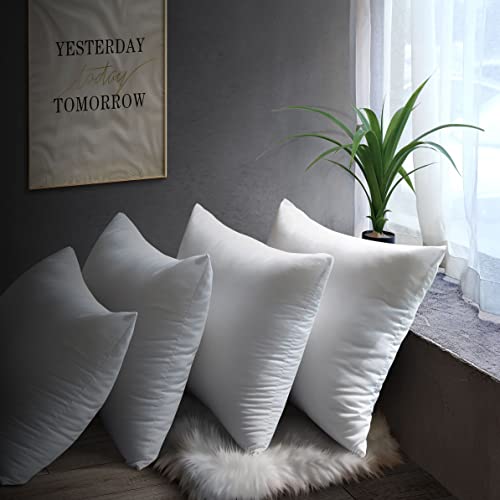 MENGT Throw Pillow Inserts - Ultra-Soft Square Couch Pillows