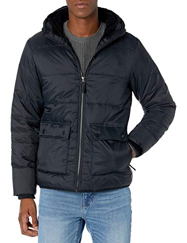 Men's Long-Sleeve Water-Resistant Sherpa-Lined Puffer Jacket