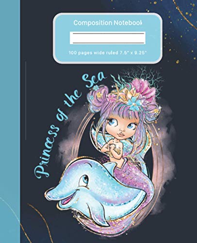 Mermaid Composition Notebook: Cute Writing Tablet for Kids
