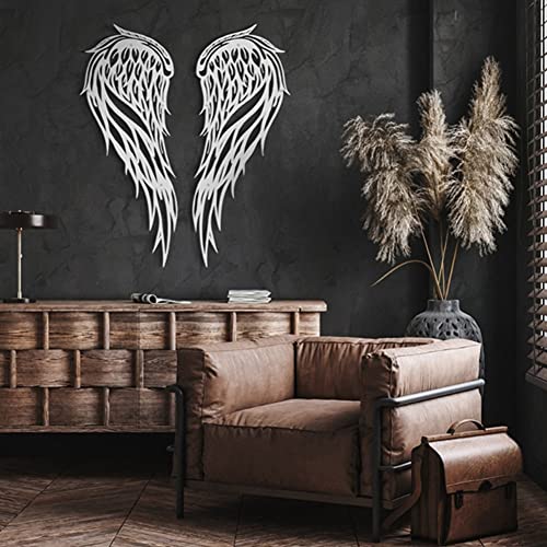 Metal Angel Wings Wall Decor - Large and Elegant