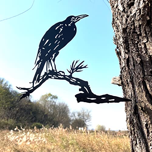 Metal Birds Yard Decor for Tree - Outdoor Garden Sculpture